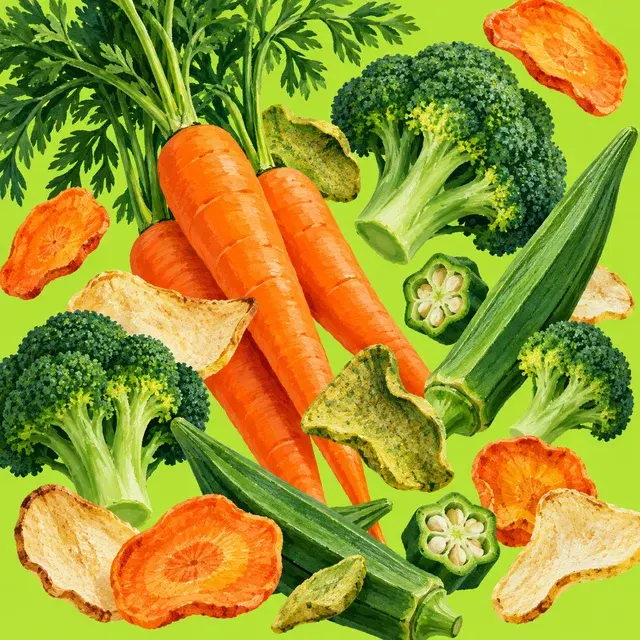 蔬菜脆片插畫